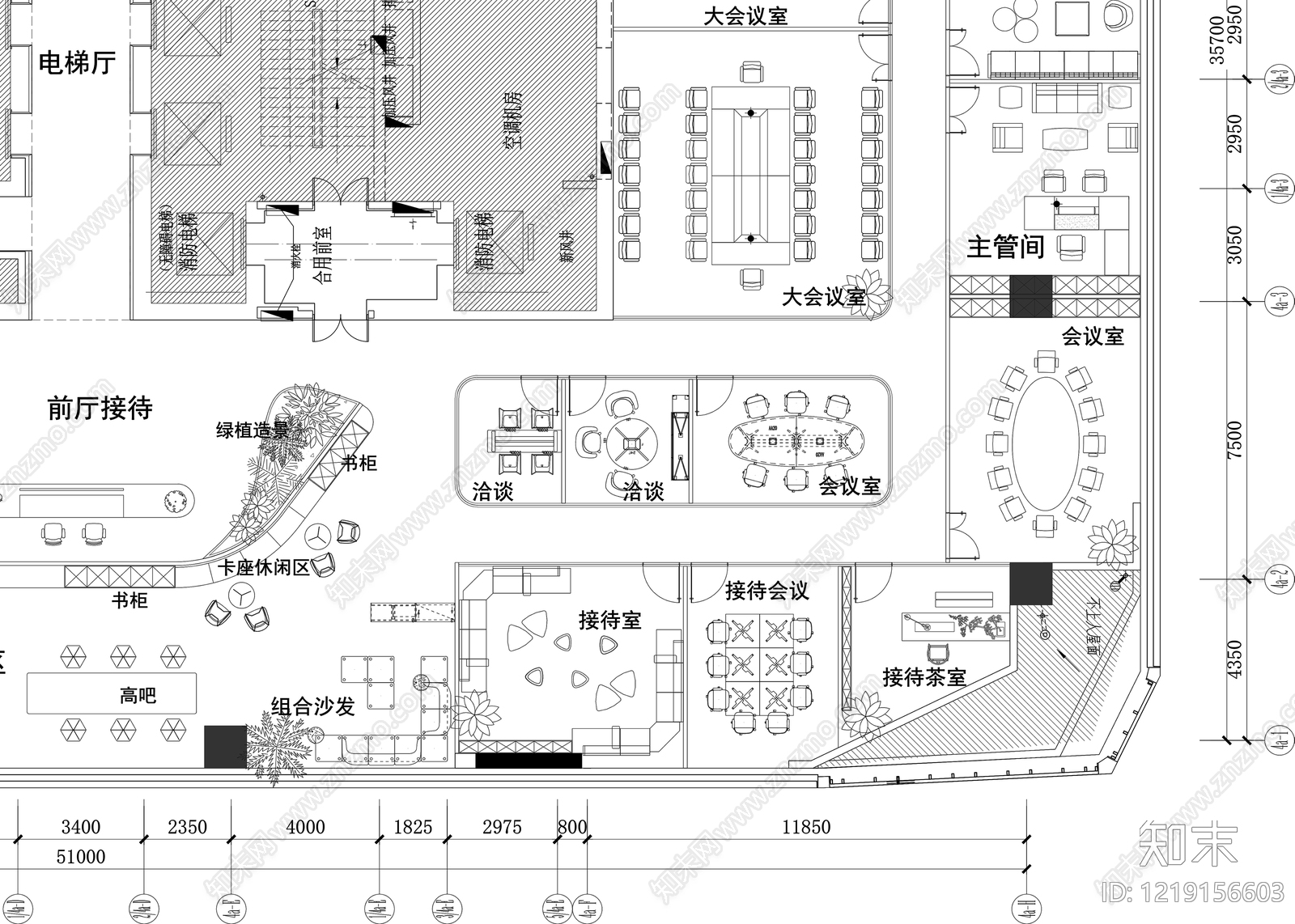 开放办公室cad施工图下载【ID:1219156603】