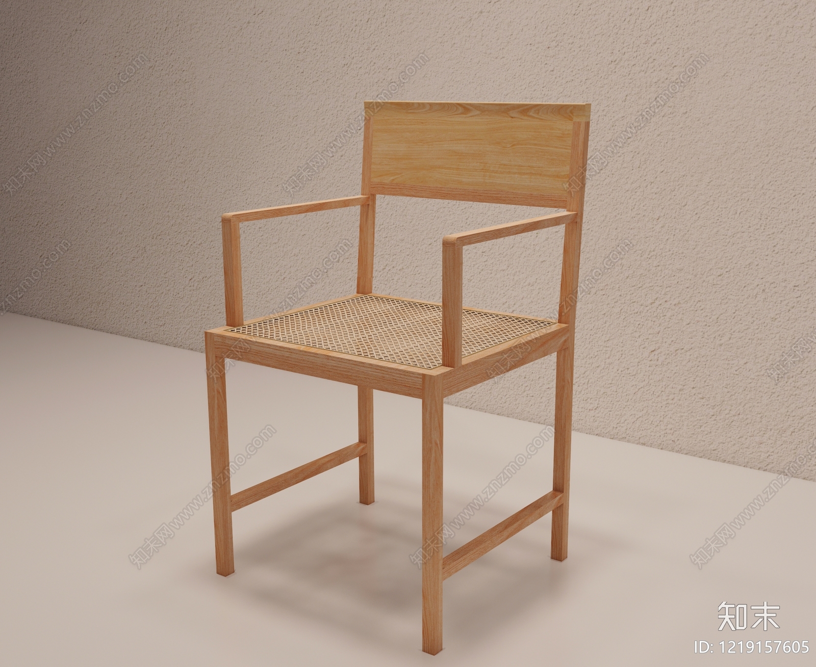 日式餐椅3D模型下载【ID:1219157605】
