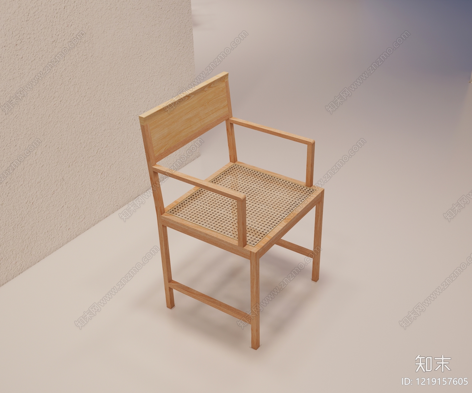 日式餐椅3D模型下载【ID:1219157605】
