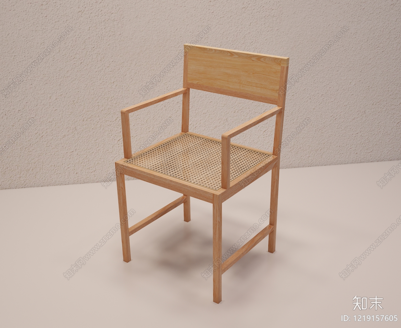 日式餐椅3D模型下载【ID:1219157605】