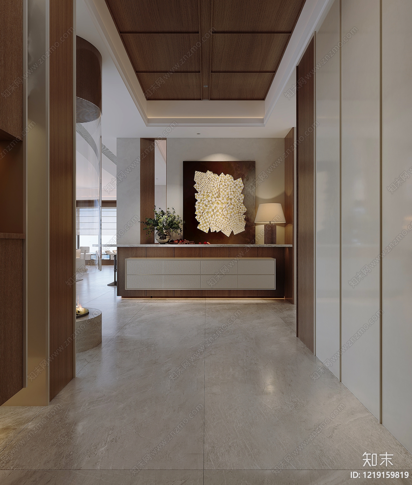 现代简约玄关3D模型下载【ID:1219159819】