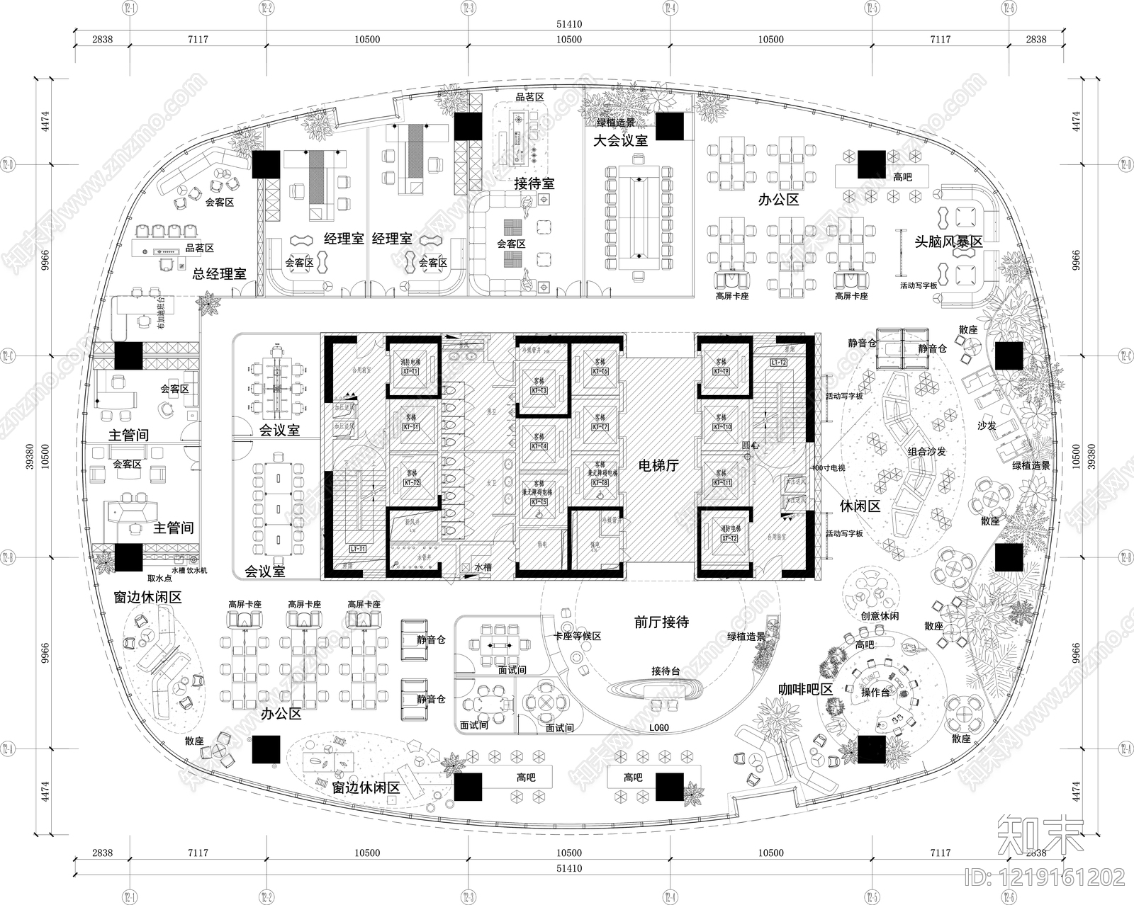 整体办公空间CAD图纸