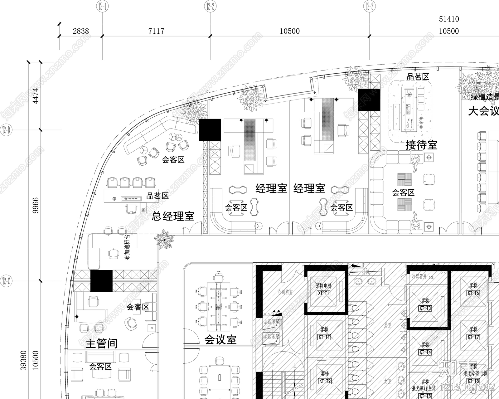 整体办公空间cad施工图下载【ID:1219161202】