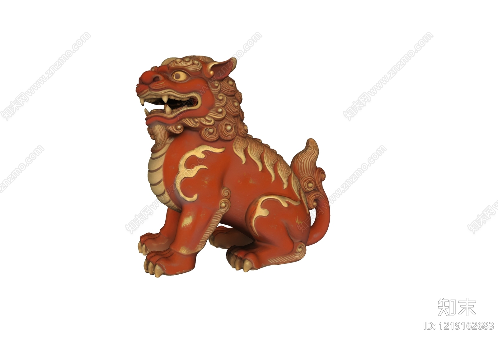中式雕塑摆件SU模型下载【ID:1219162683】