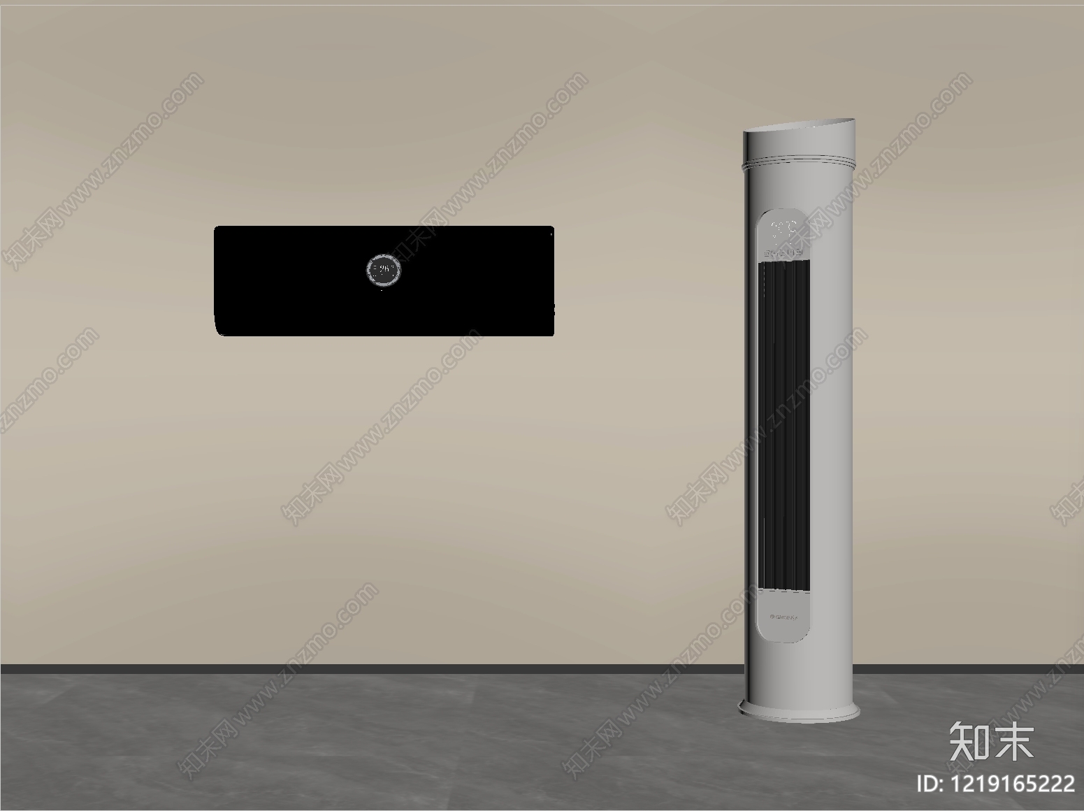 现代简约空调SU模型下载【ID:1219165222】
