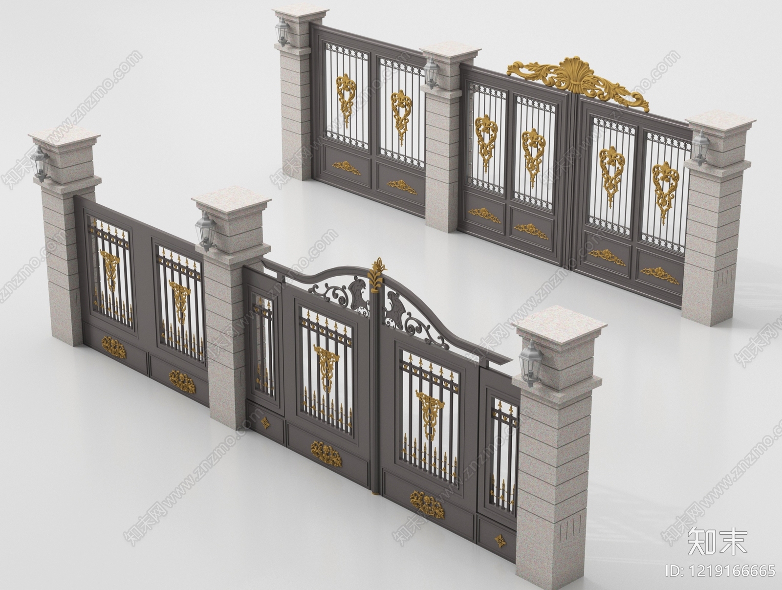 欧式门组合3D模型下载【ID:1219166665】