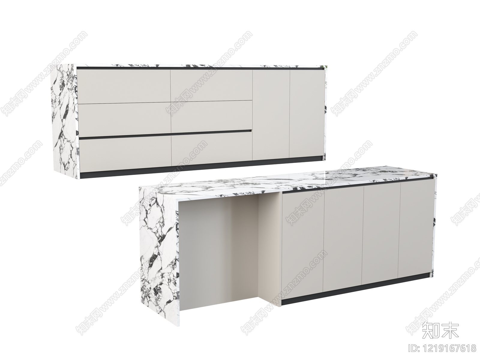 意式极简岛台3D模型下载【ID:1219167618】