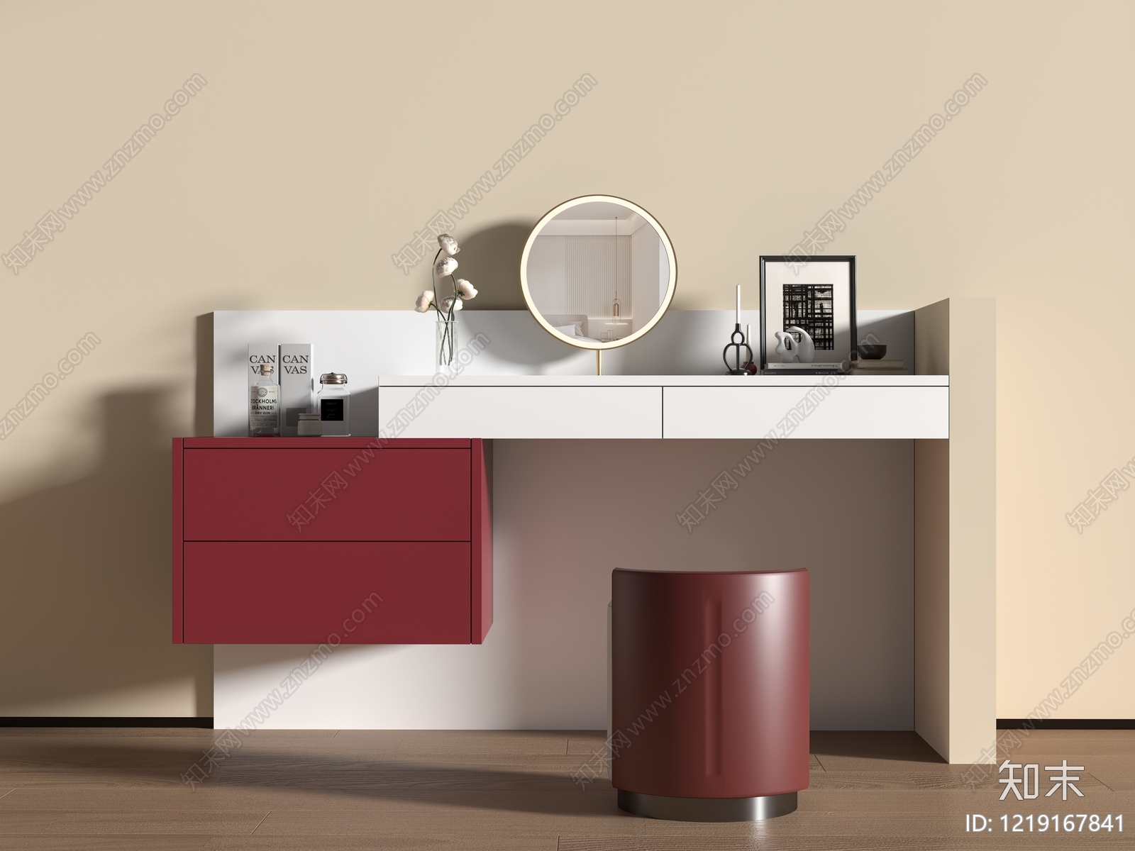 极简梳妆台3D模型下载【ID:1219167841】