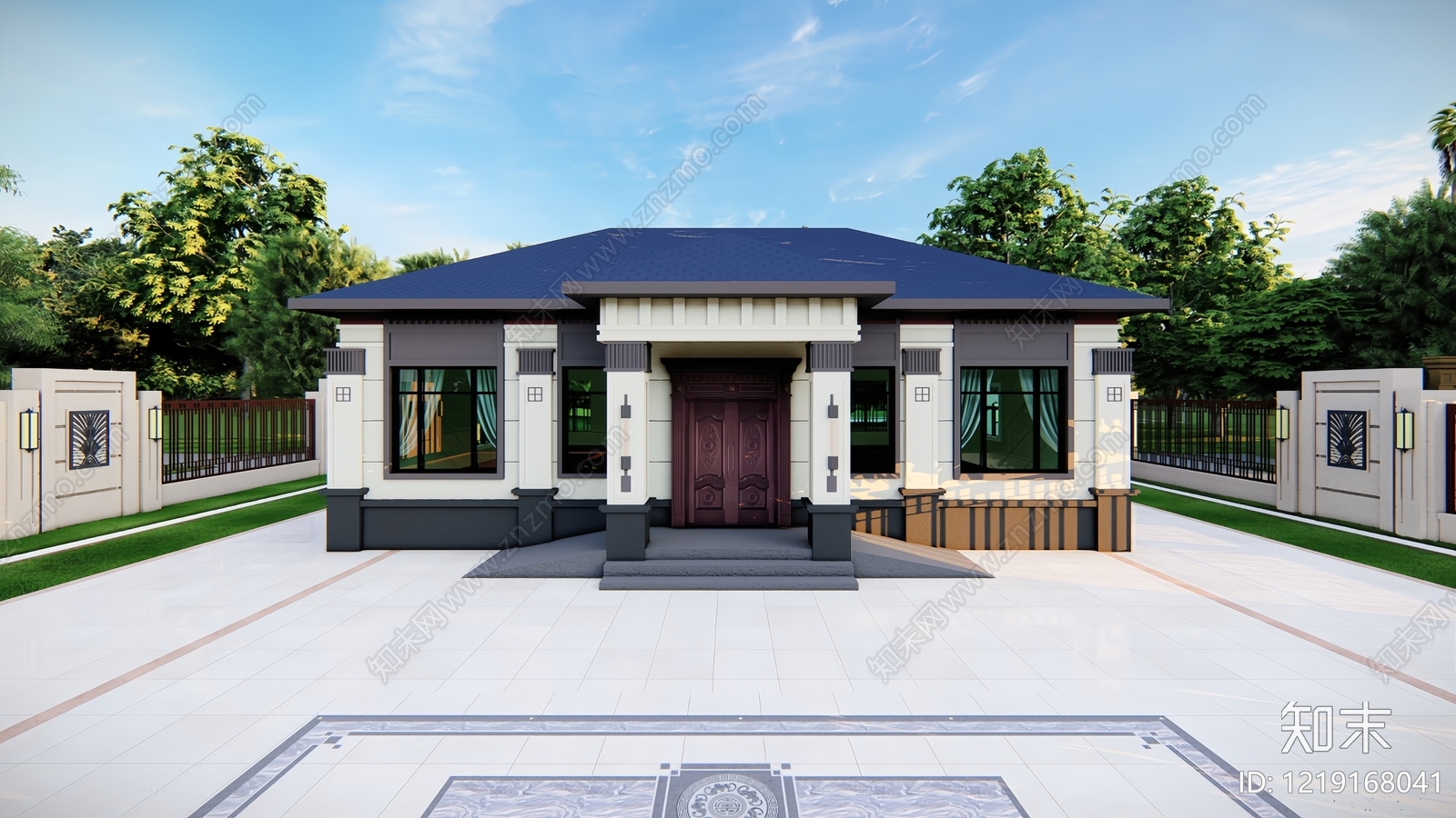 别墅建筑cad施工图下载【ID:1219168041】