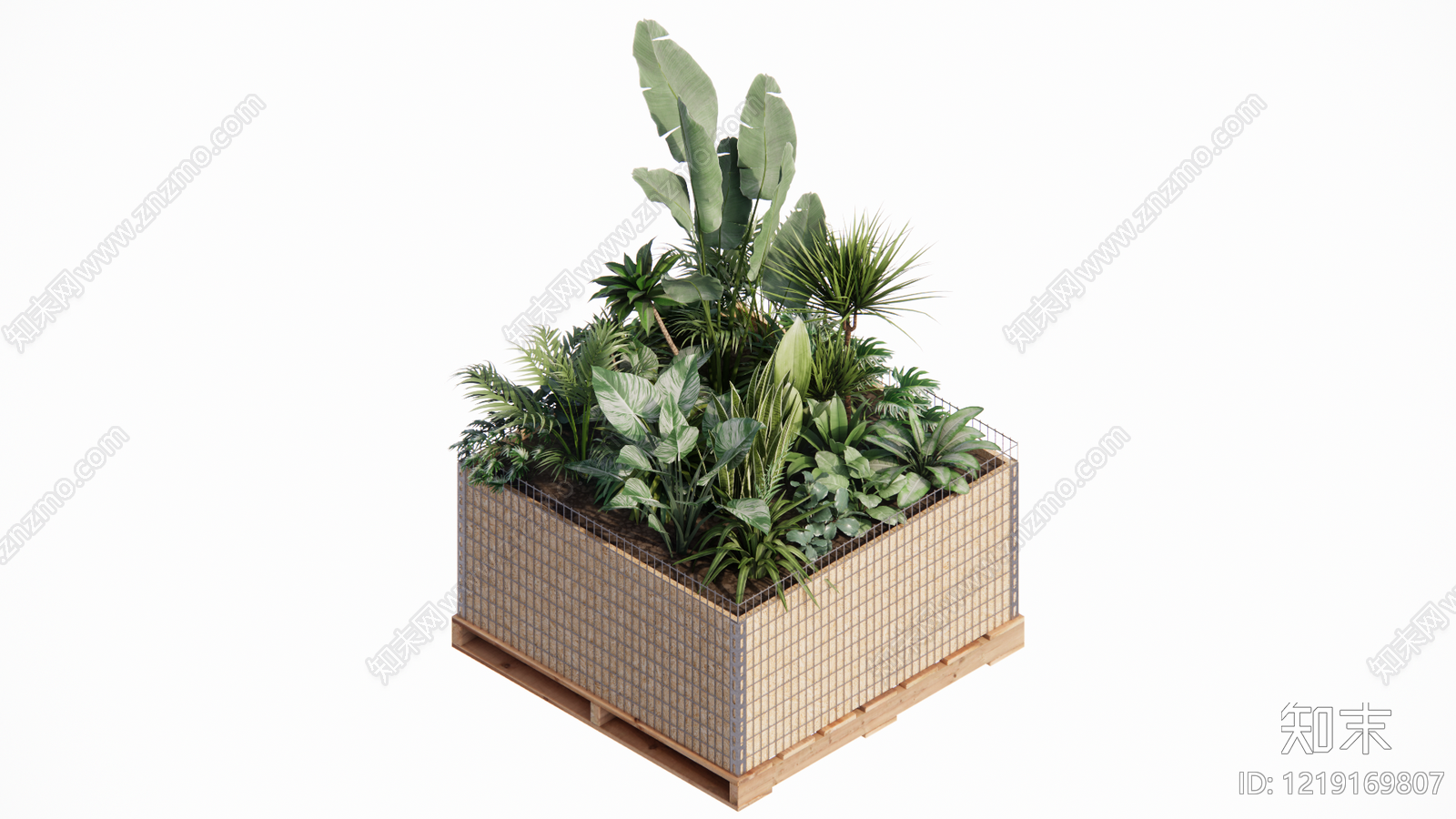 现代简约花钵花器SU模型草图