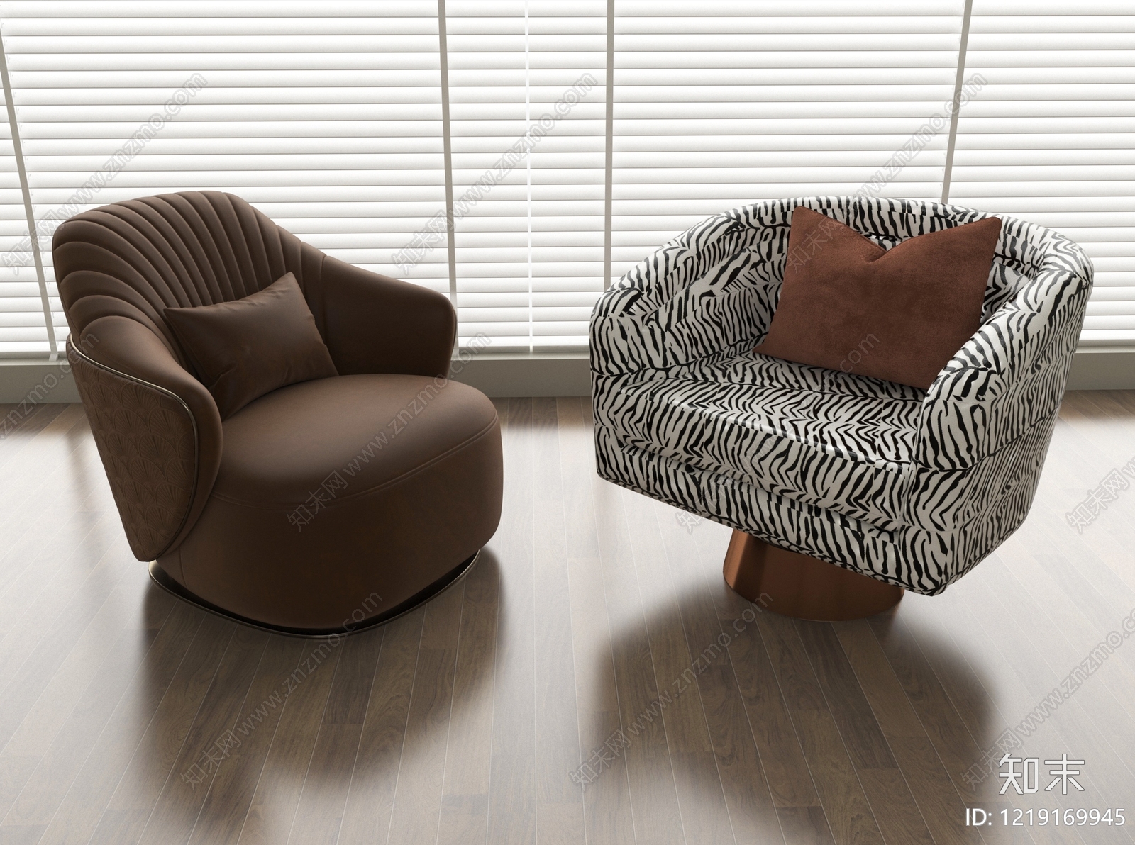 意式轻奢休闲椅3D模型下载【ID:1219169945】