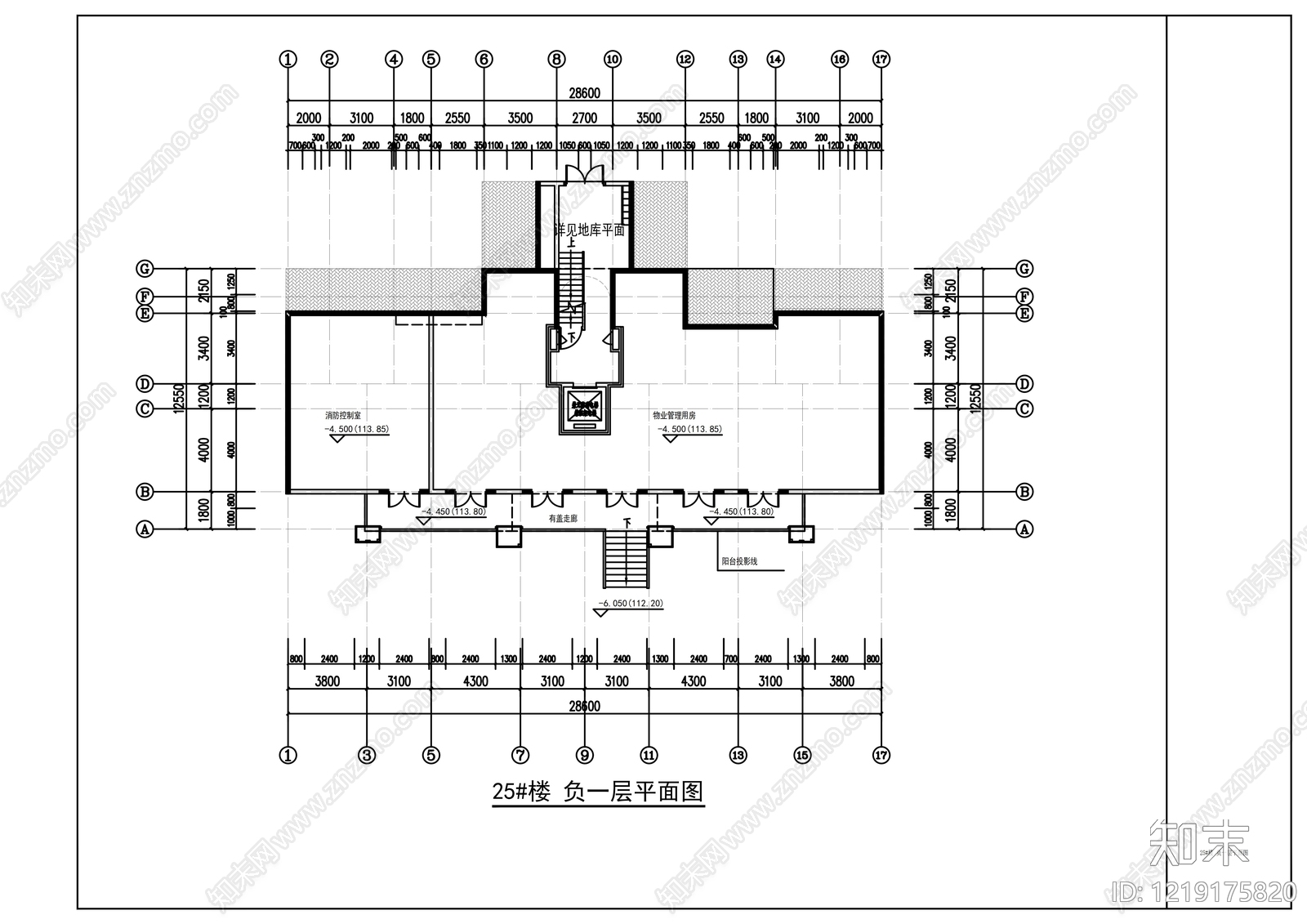 住宅楼建筑cad施工图下载【ID:1219175820】