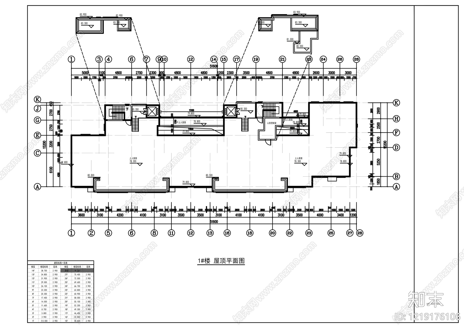 住宅楼建筑cad施工图下载【ID:1219176106】