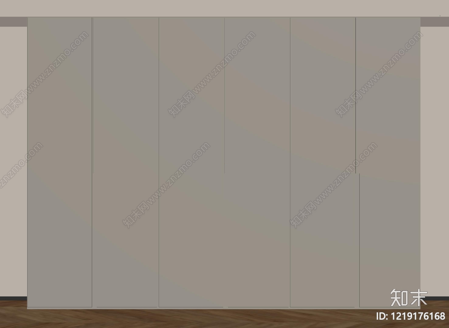 极简衣柜SU模型下载【ID:1219176168】