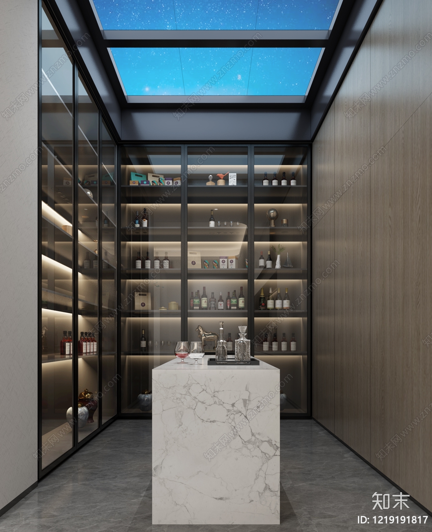 新中式别墅客厅3D模型下载【ID:1219191817】