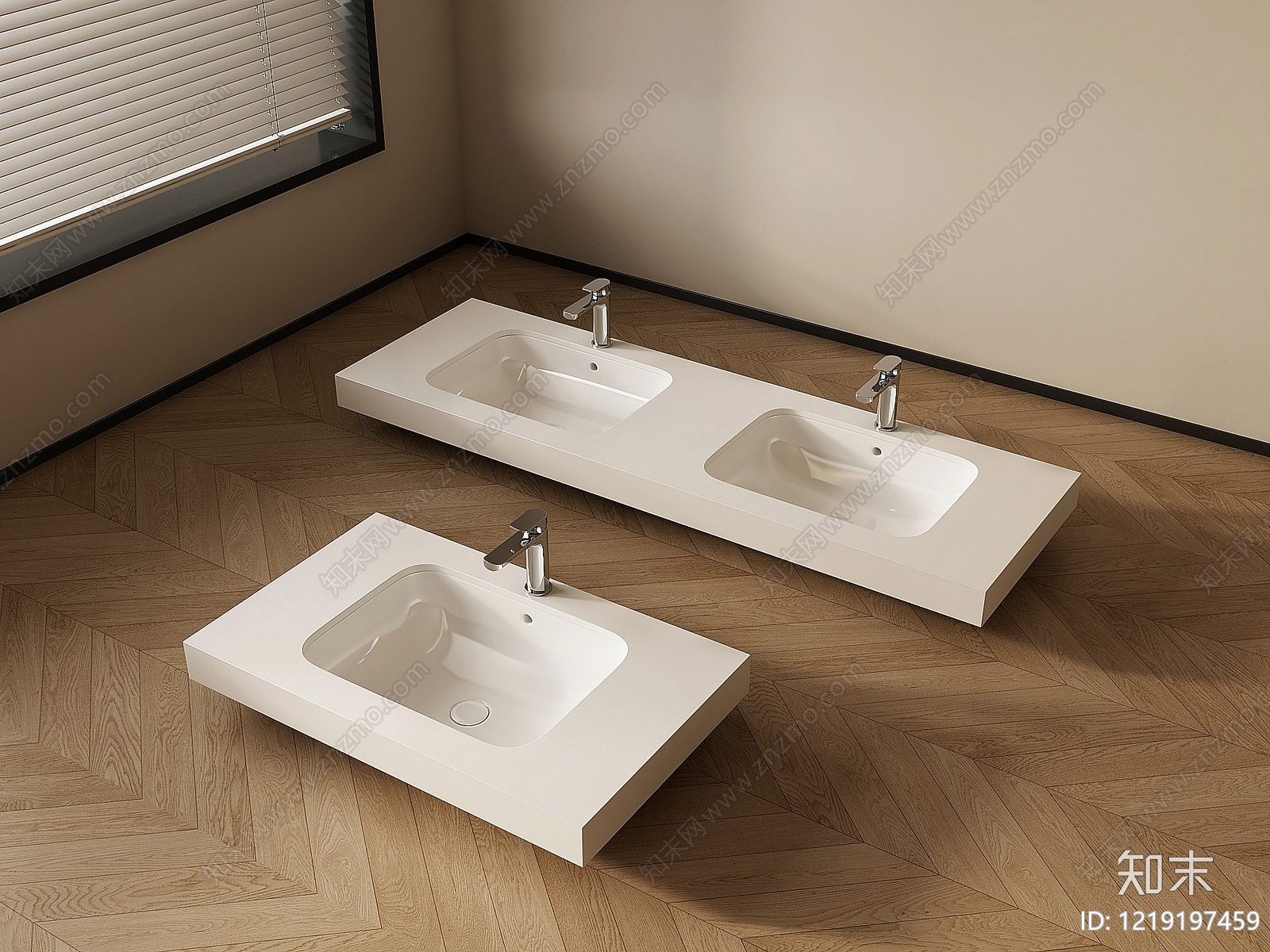 极简台盆3D模型下载【ID:1219197459】