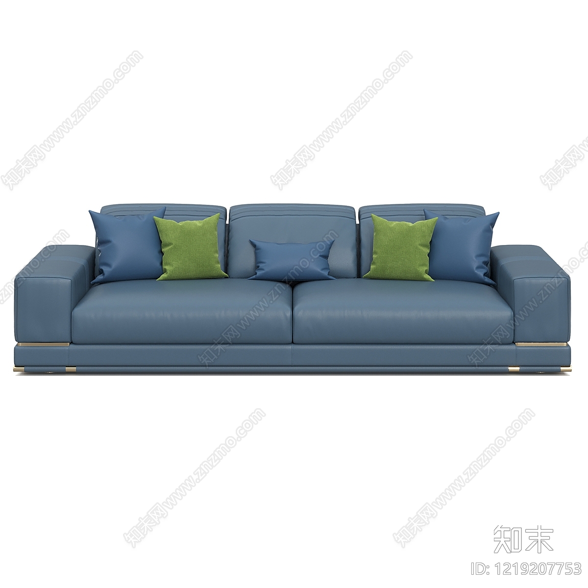 意式极简三人沙发3D模型下载【ID:1219207753】