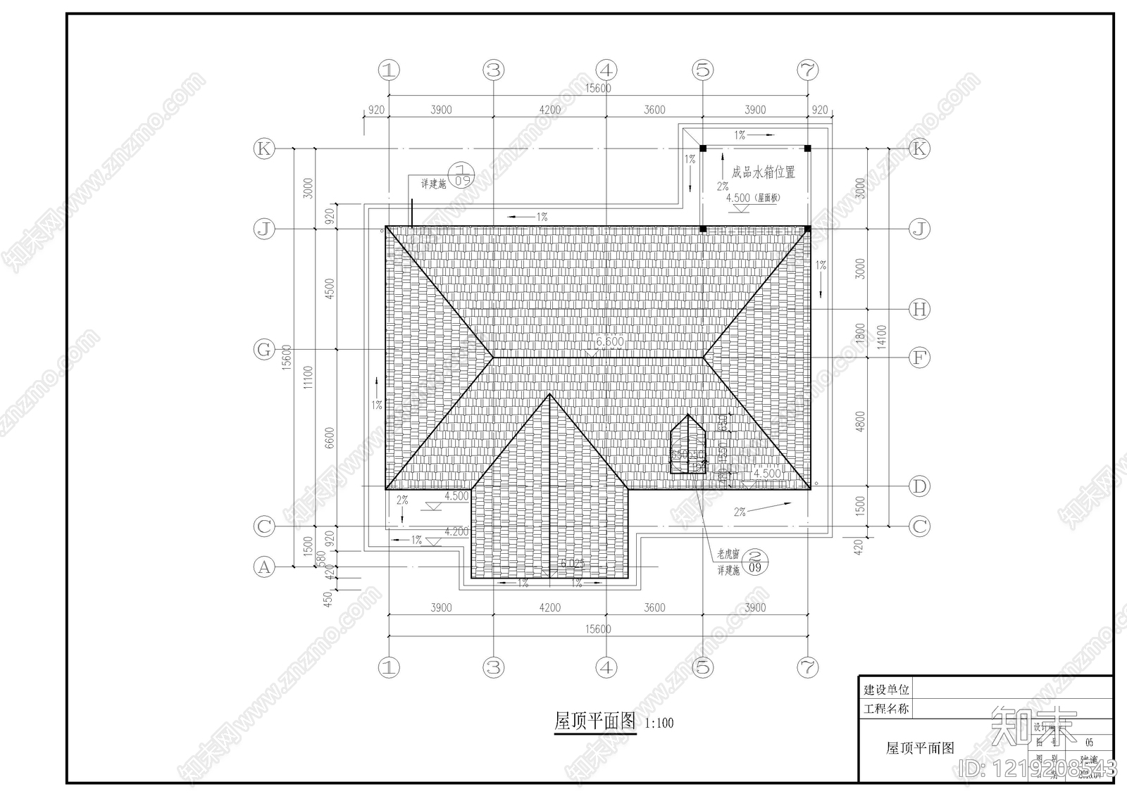 别墅建筑cad施工图下载【ID:1219208543】