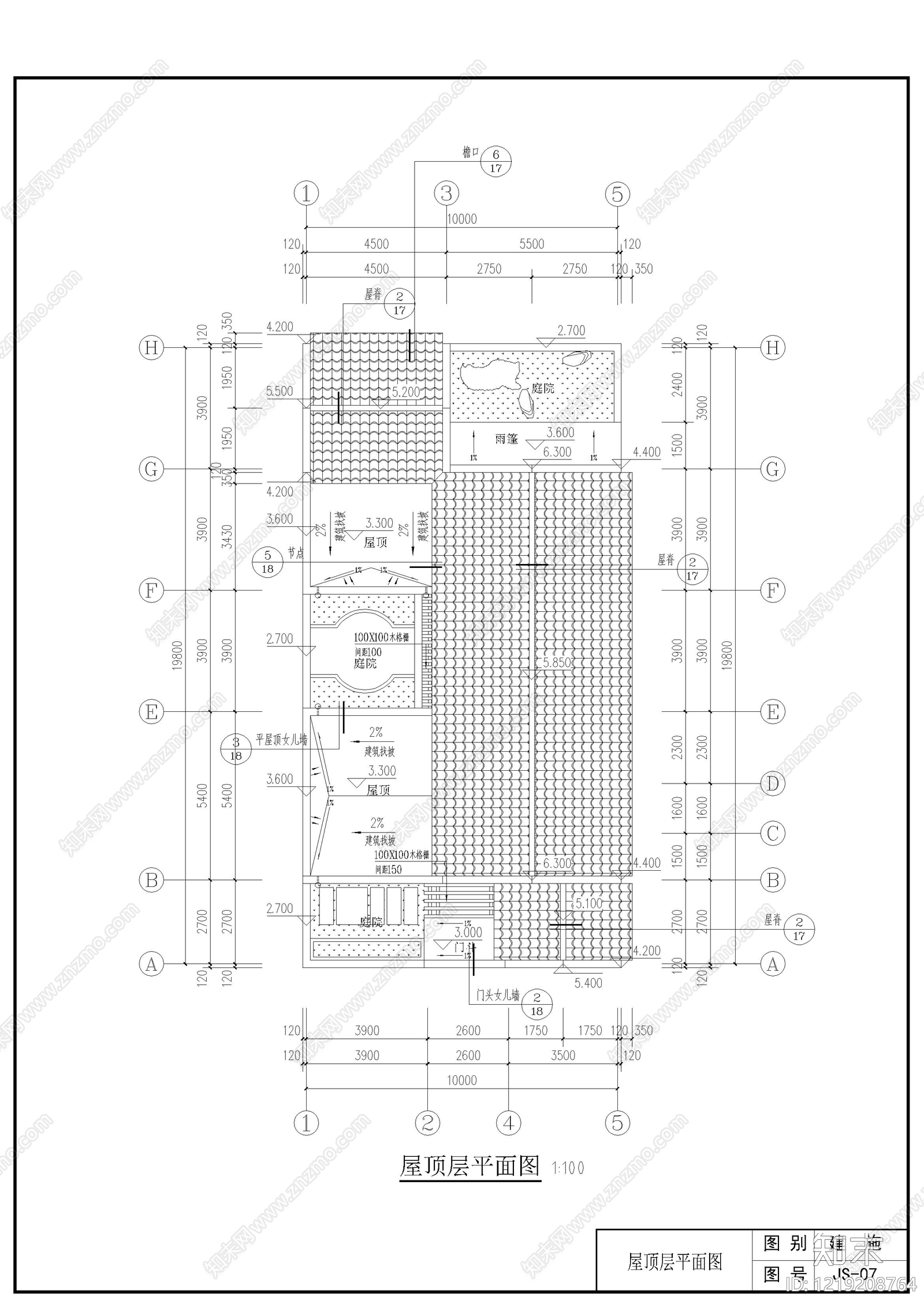别墅建筑cad施工图下载【ID:1219208764】