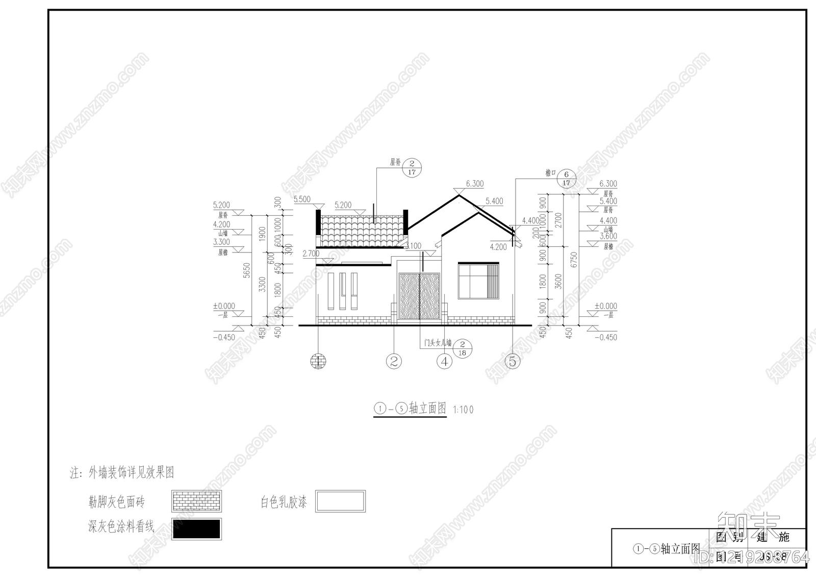 别墅建筑cad施工图下载【ID:1219208764】