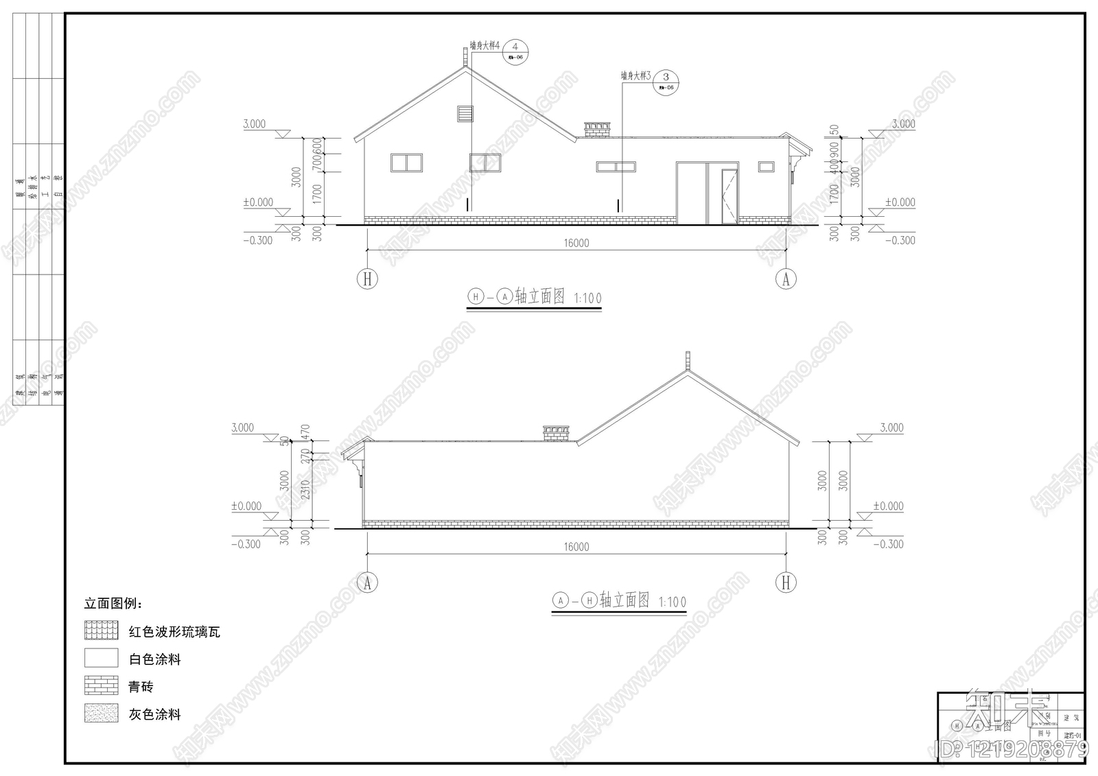 别墅建筑cad施工图下载【ID:1219208879】