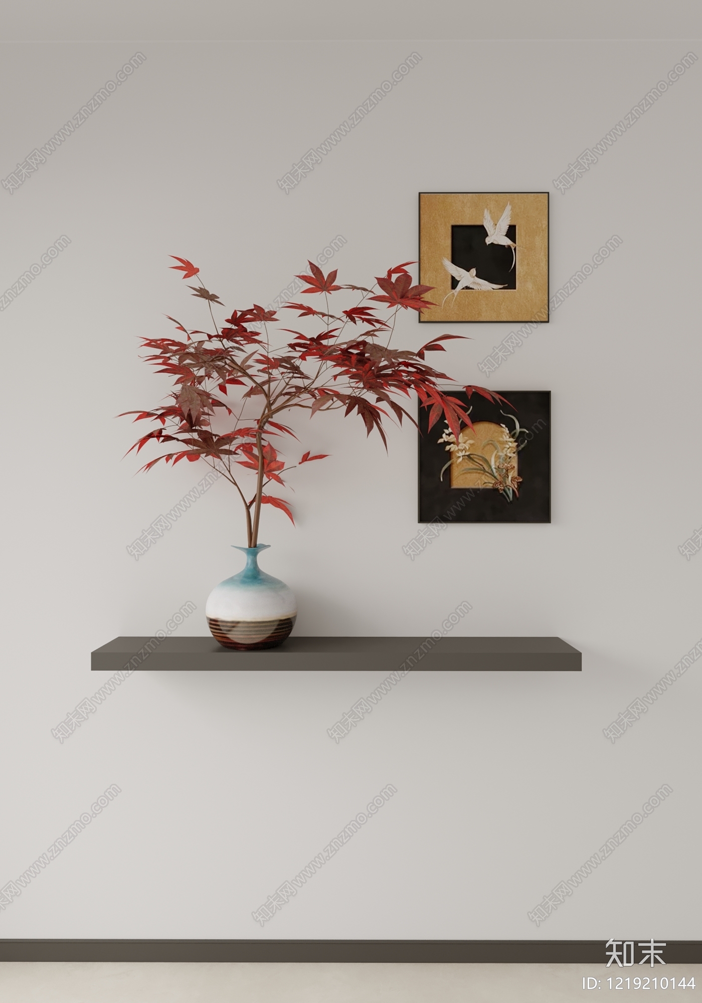 新中式摆件组合SU模型下载【ID:1219210144】