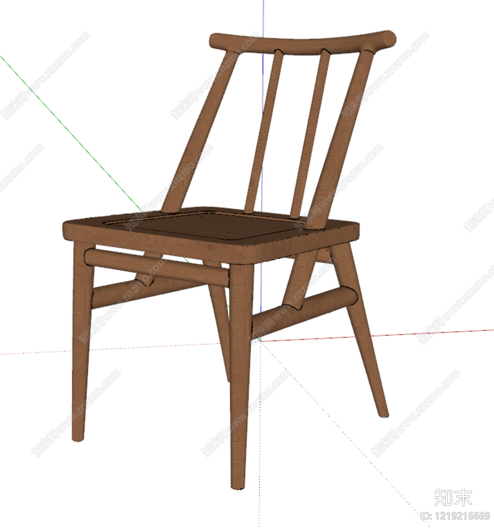 北欧餐椅SU模型下载【ID:1219216669】