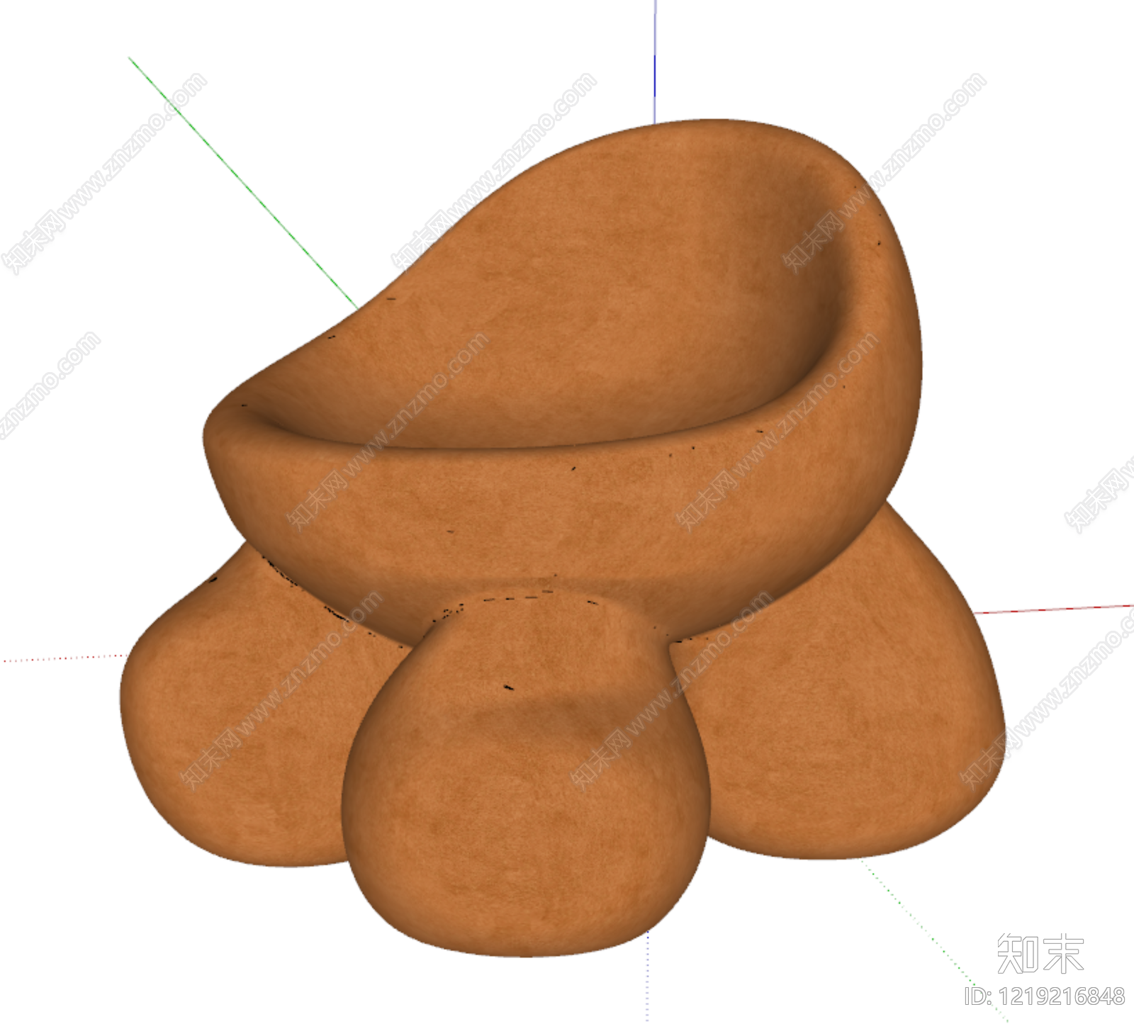 侘寂异形沙发SU模型下载【ID:1219216848】