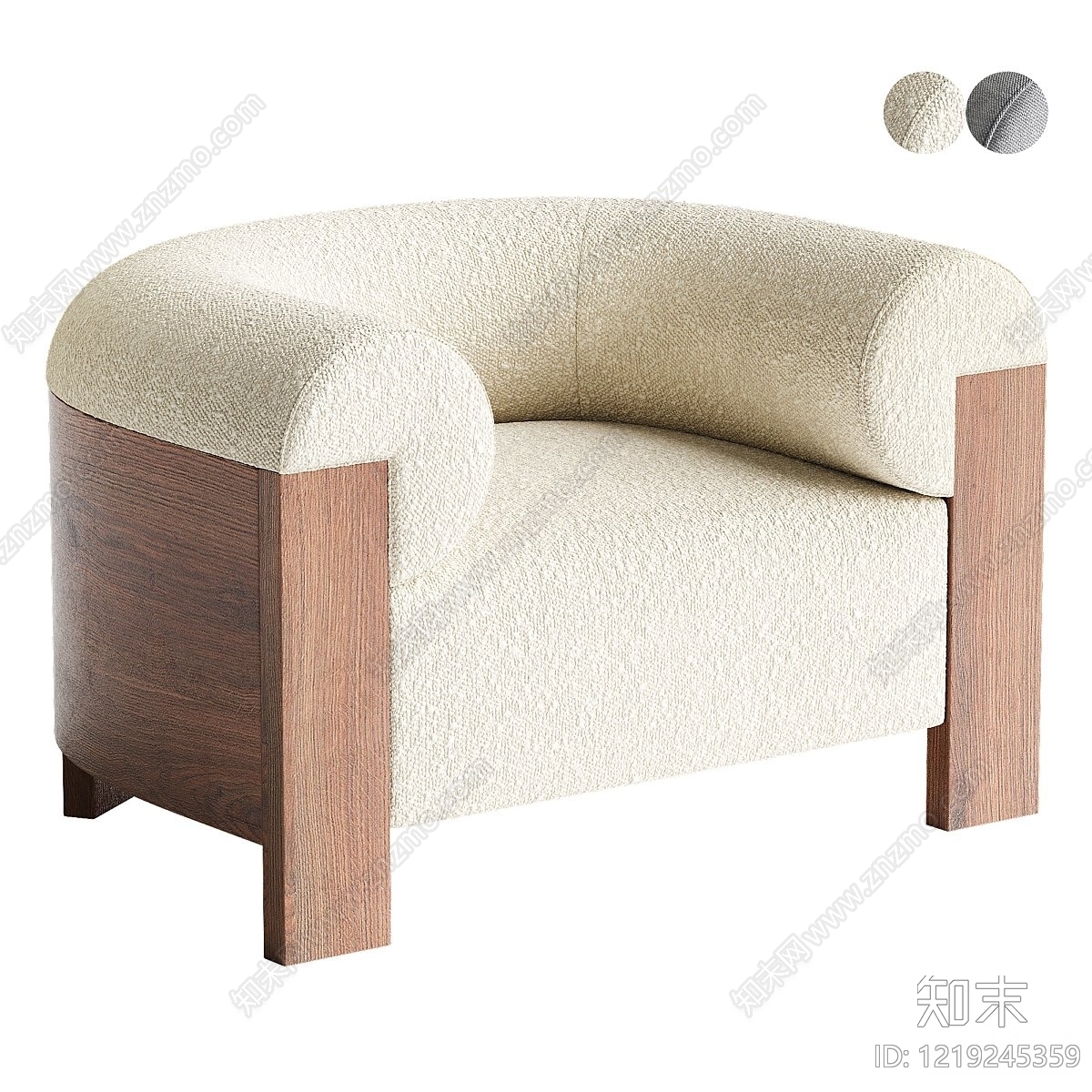 中古风单人沙发3D模型下载【ID:1219245359】