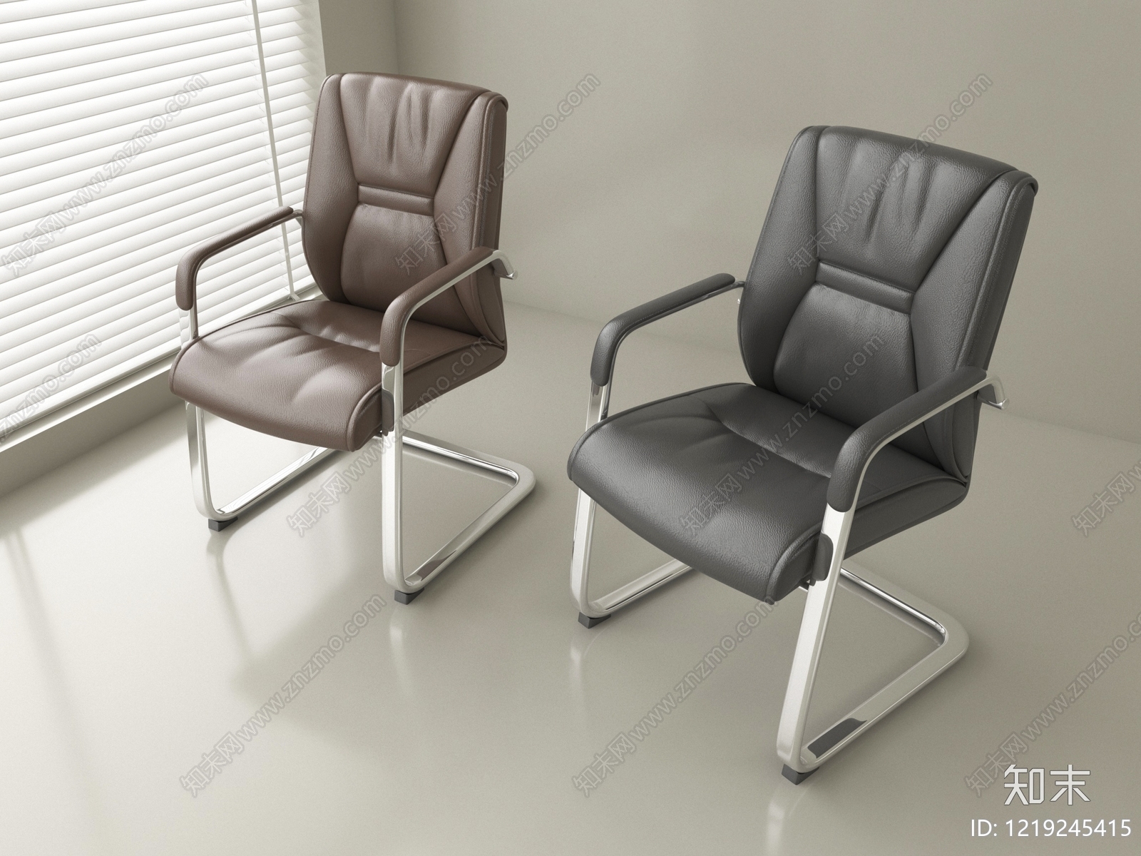 现代简约办公椅3D模型下载【ID:1219245415】
