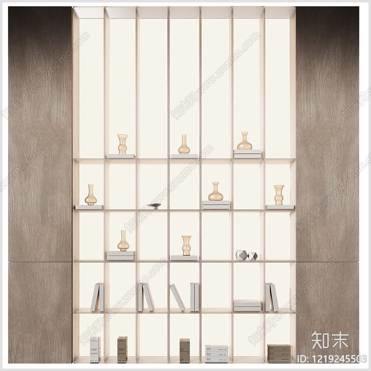 极简博古架3D模型下载【ID:1219245503】