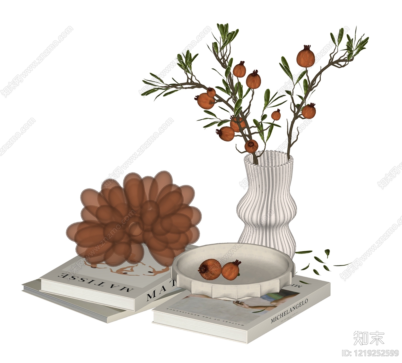 现代简约摆件组合SU模型下载【ID:1219252599】