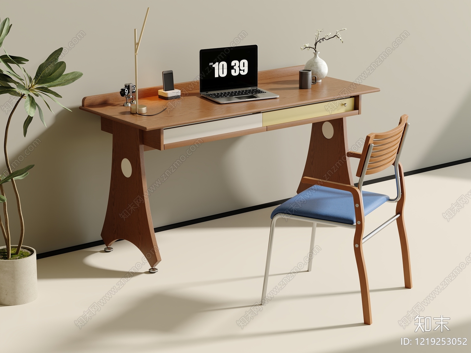 中古风书桌3D模型下载【ID:1219253052】