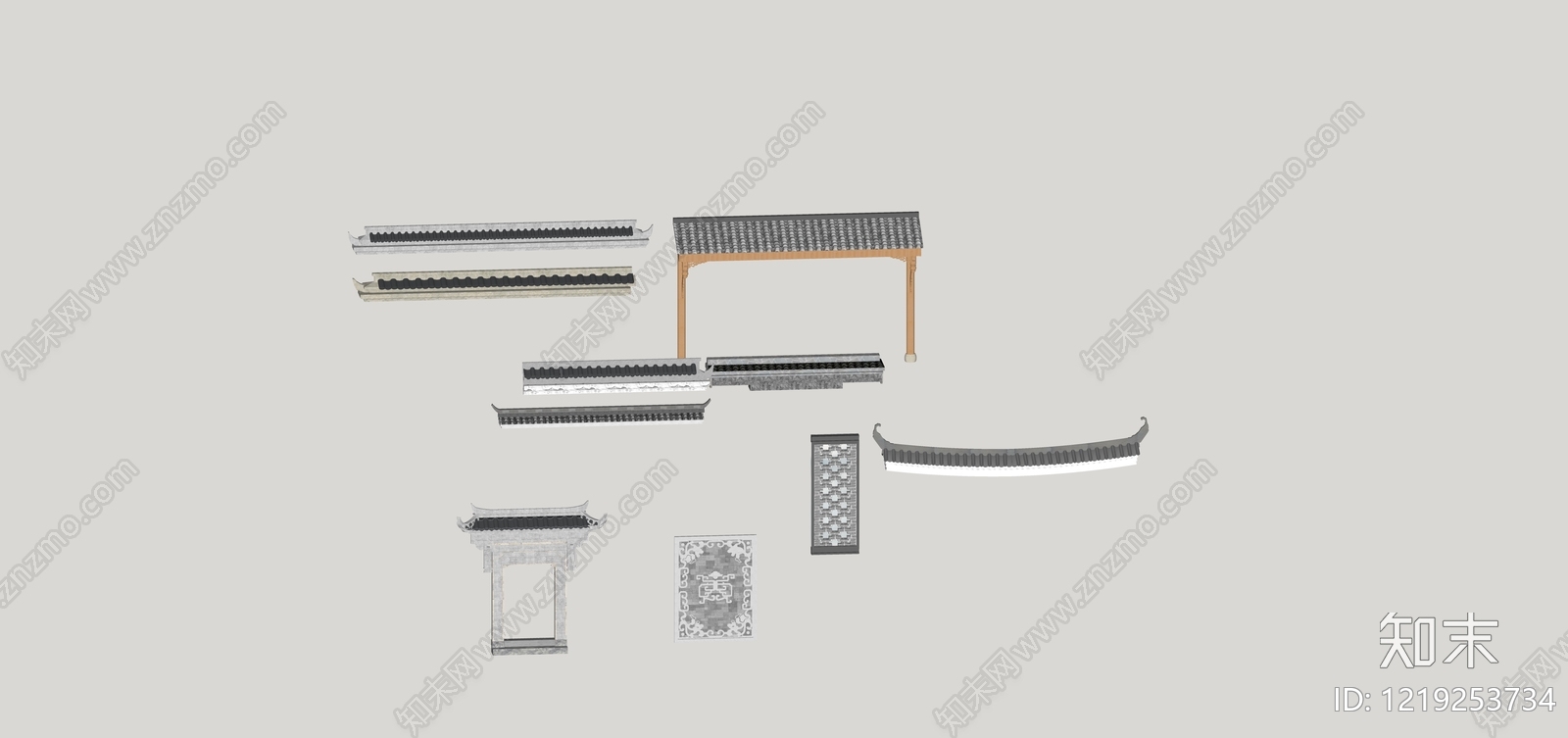 中式古建筑SU模型下载【ID:1219253734】