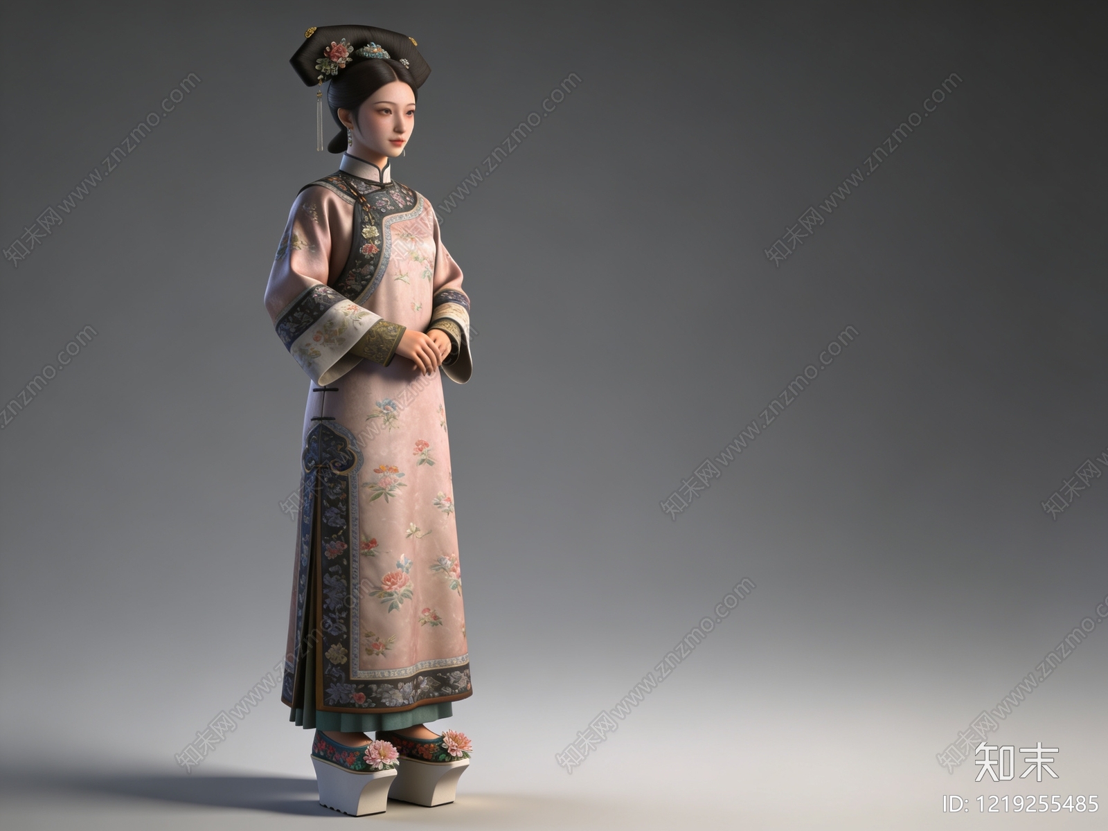 中式虚拟人物SU模型下载【ID:1219255485】