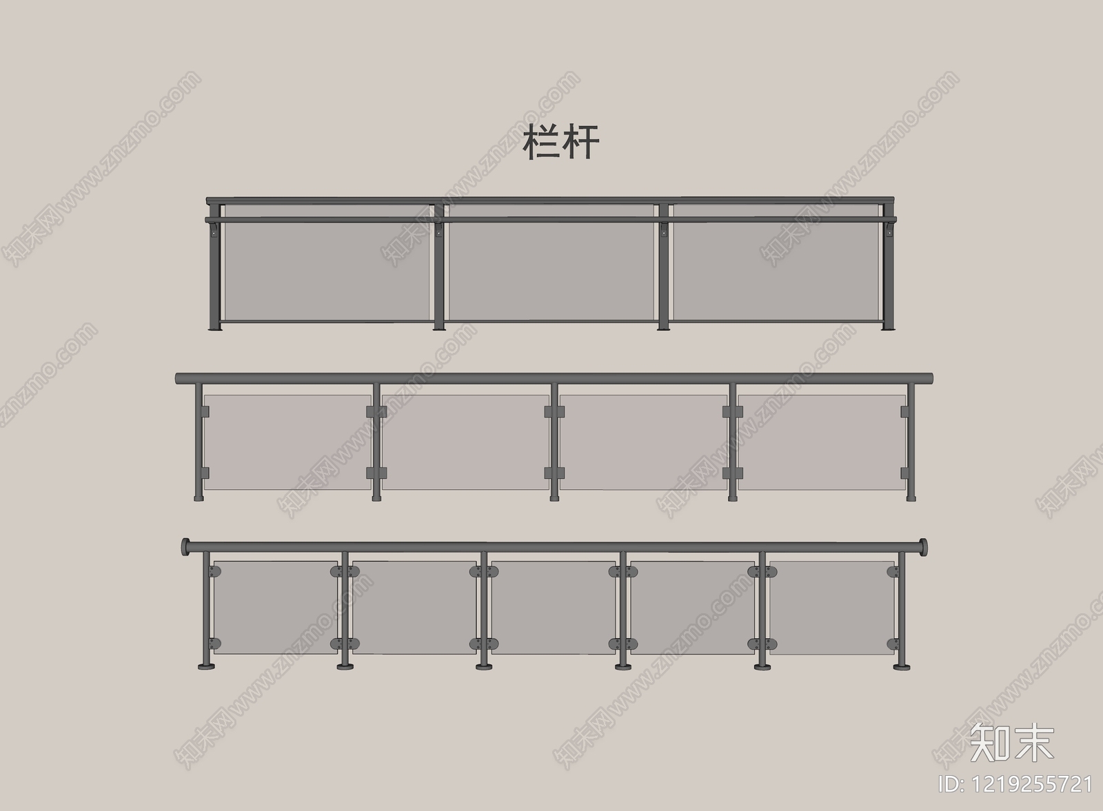 极简主义围栏护栏SU模型下载【ID:1219255721】