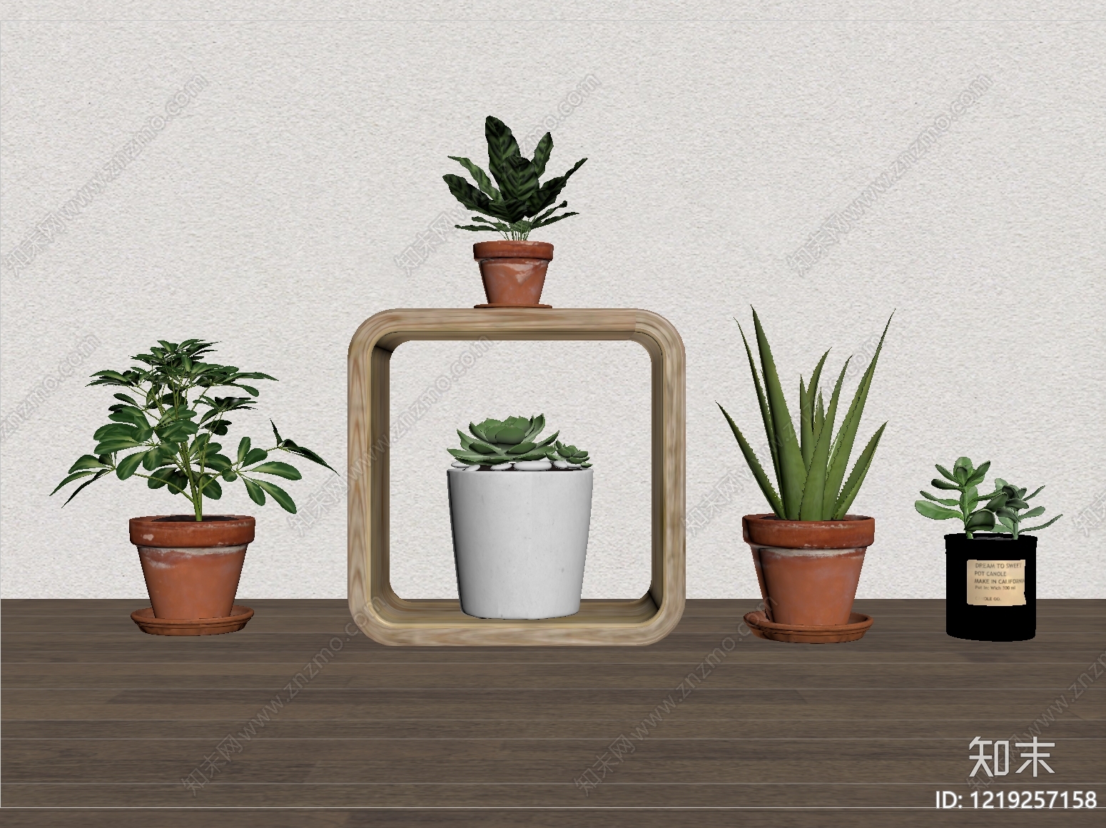 北欧盆栽SU模型下载【ID:1219257158】