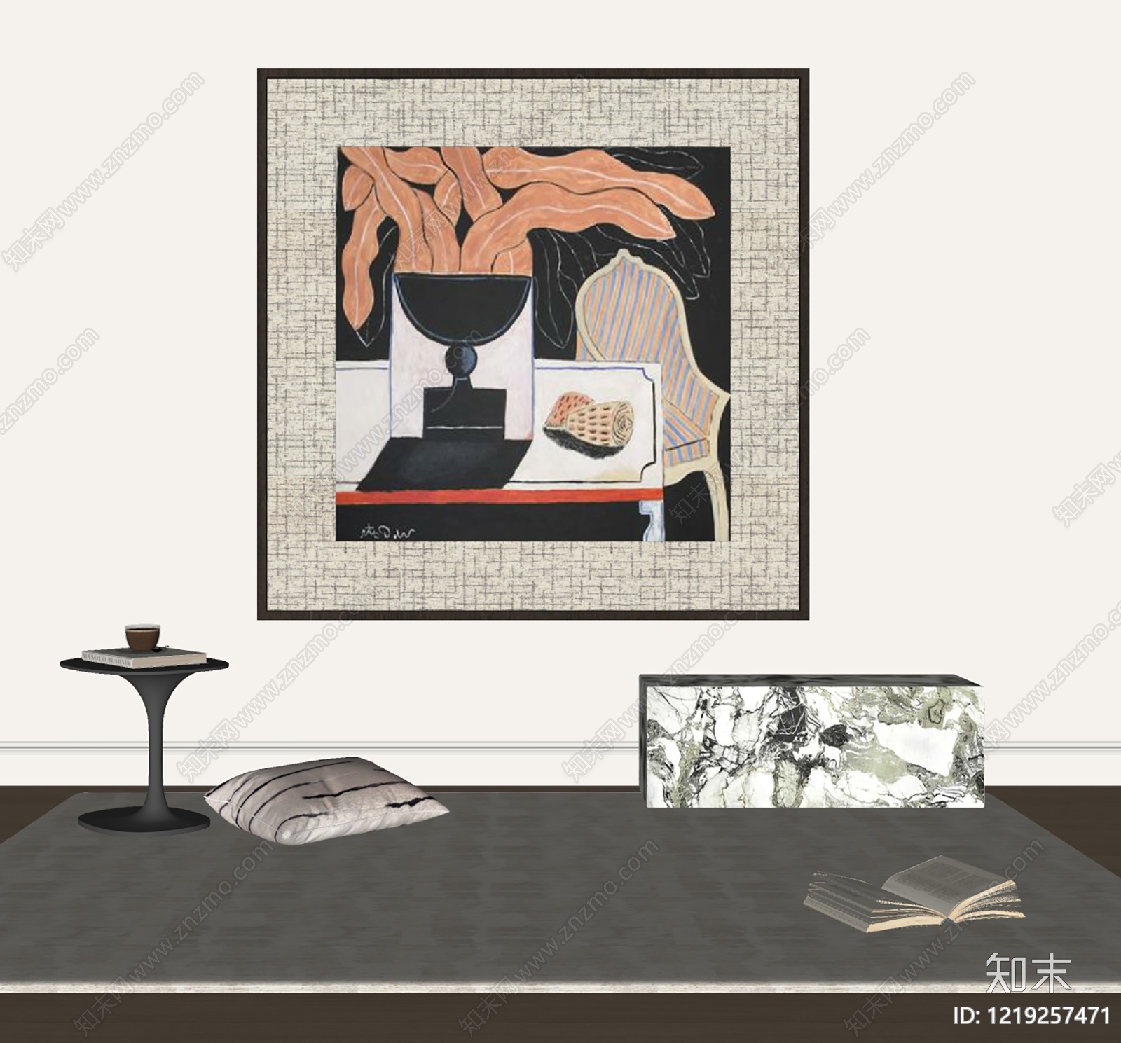 现代简约挂画SU模型下载【ID:1219257471】
