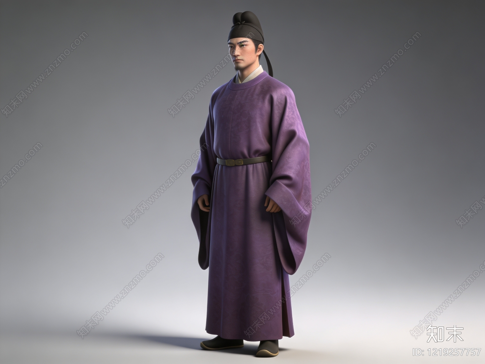 新中式虚拟人物SU模型下载【ID:1219257757】