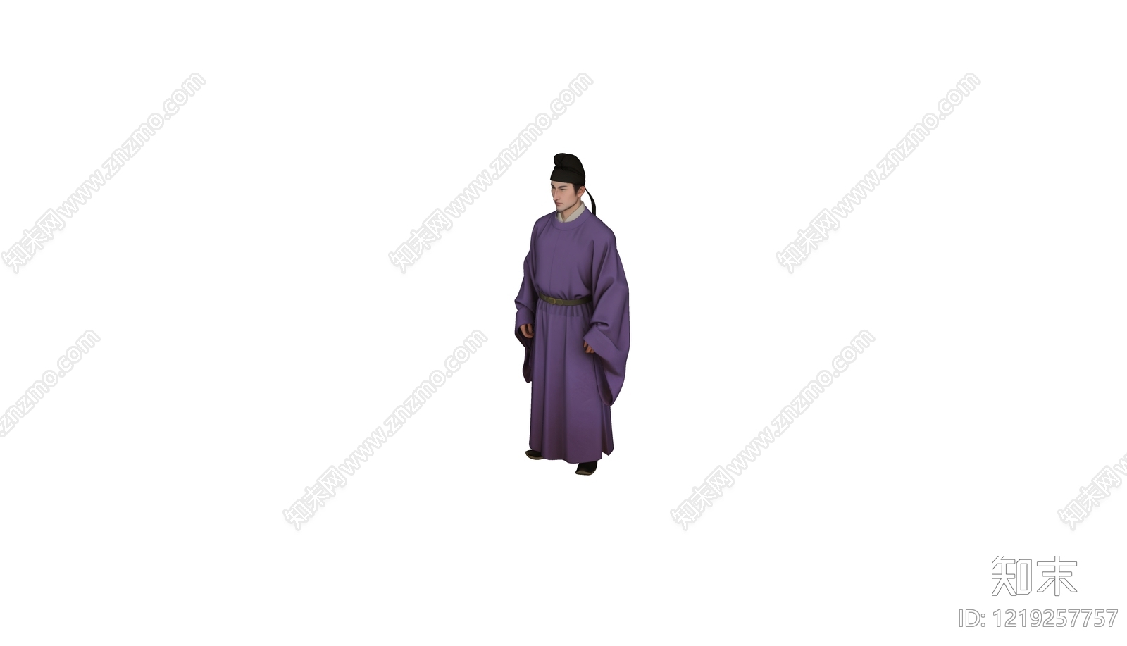新中式虚拟人物SU模型下载【ID:1219257757】
