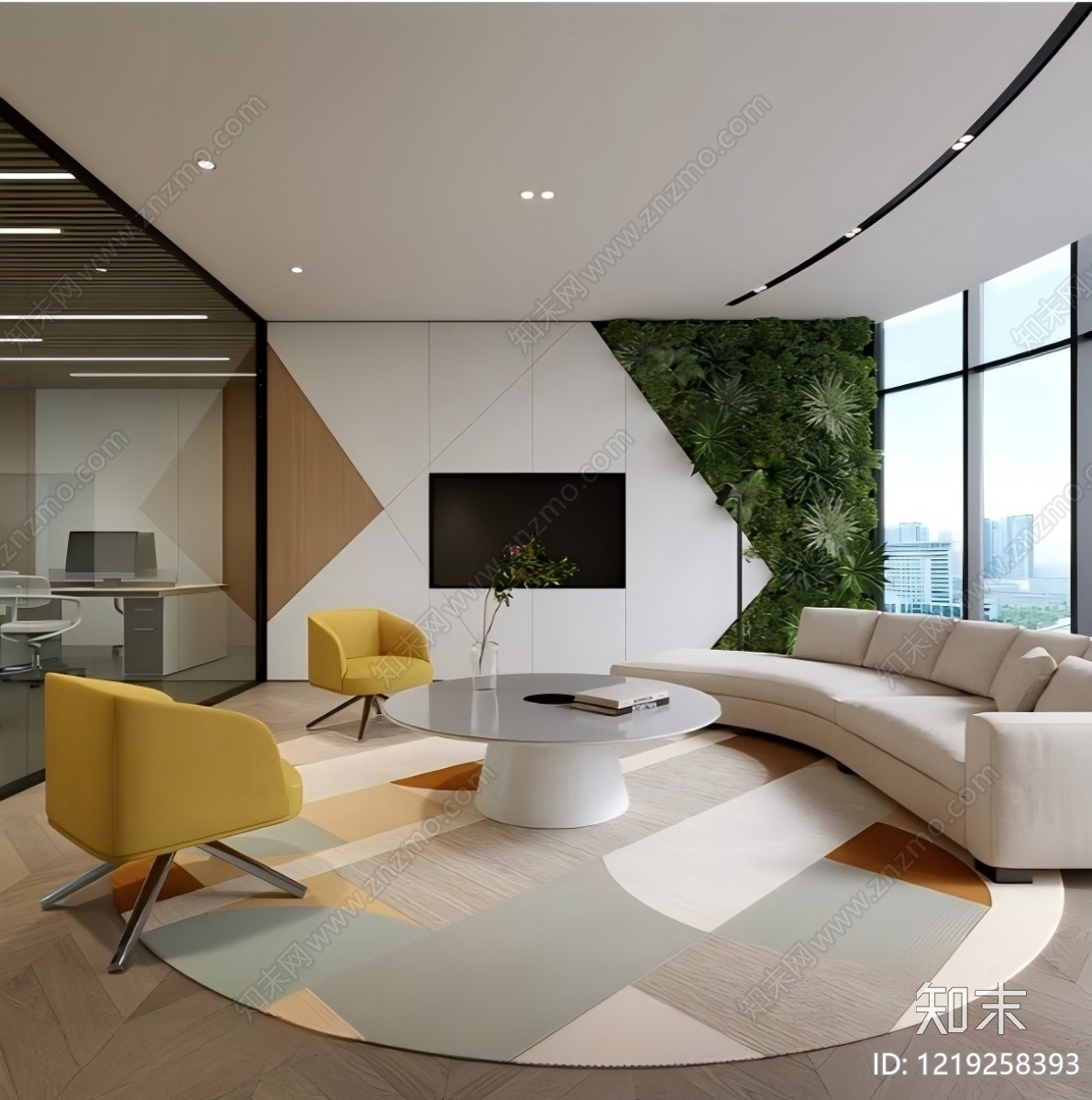 现代简约接待室SU模型下载【ID:1219258393】