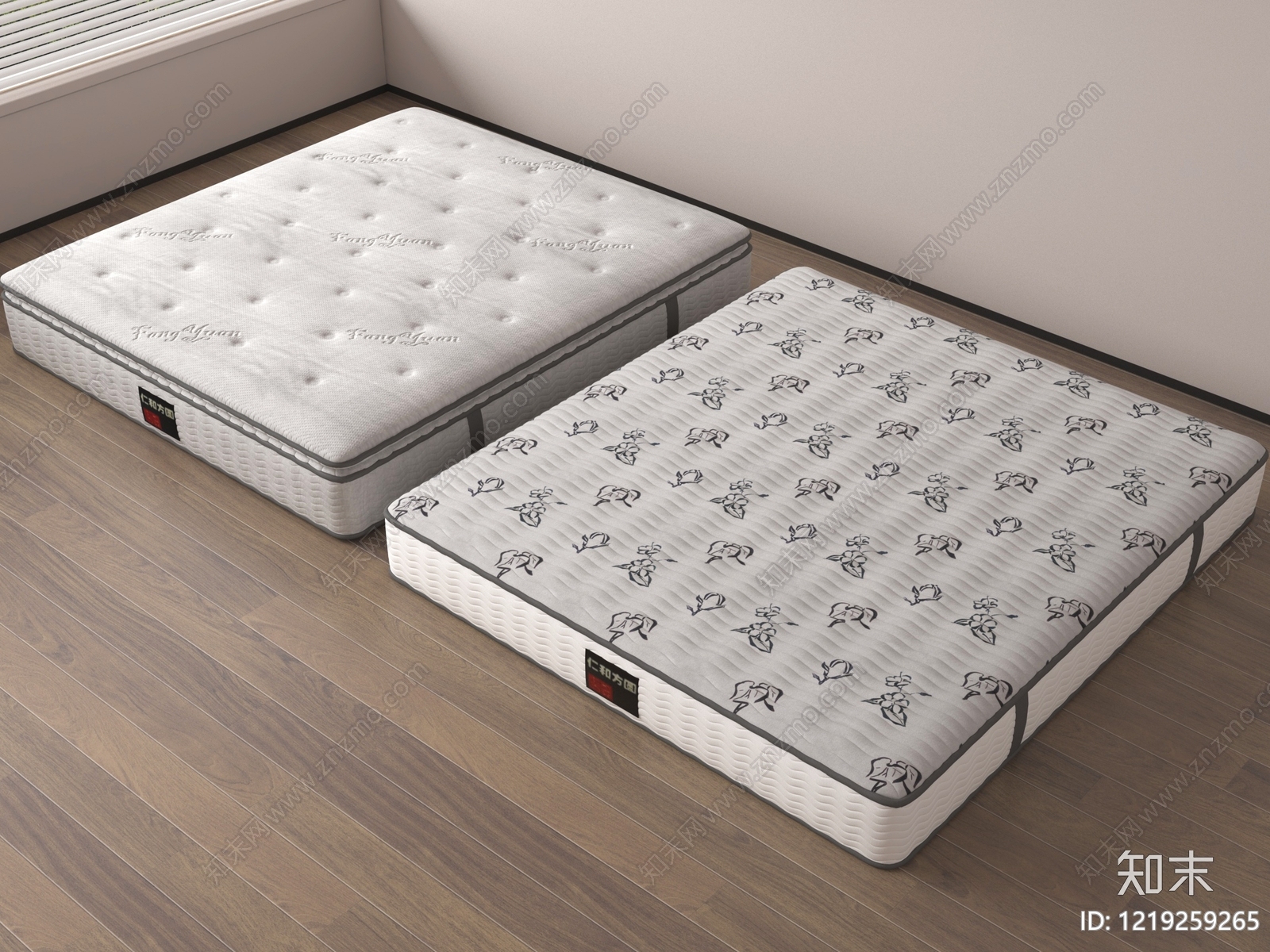 现代简约床垫3D模型下载【ID:1219259265】
