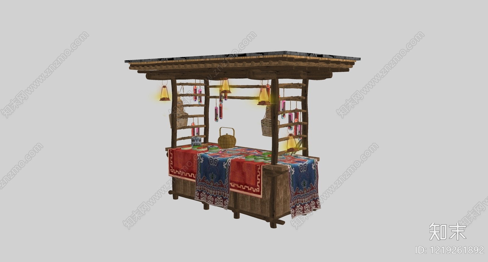 中式其他展台SU模型下载【ID:1219261892】