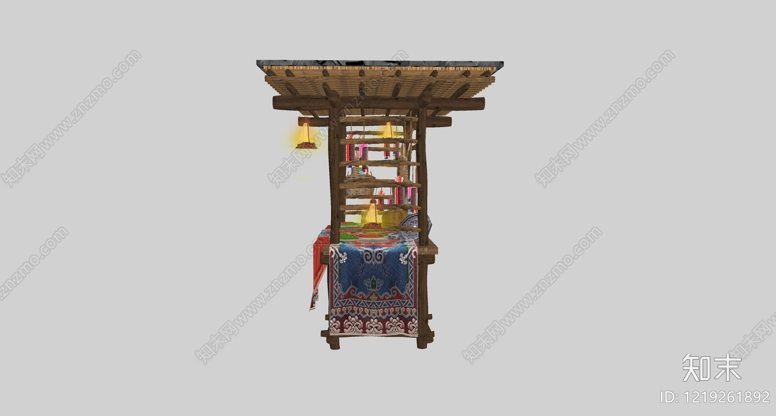 中式其他展台SU模型下载【ID:1219261892】