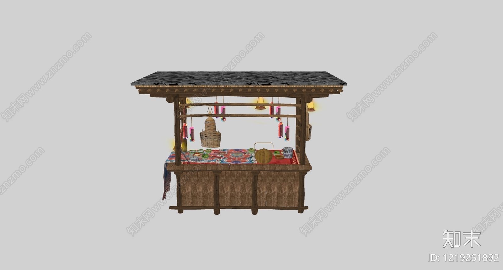中式其他展台SU模型下载【ID:1219261892】