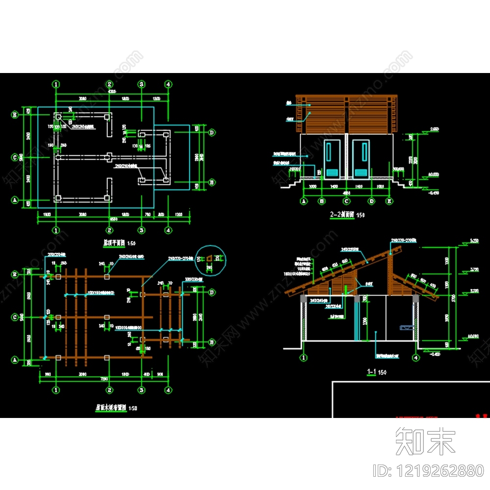 公厕cad施工图下载【ID:1219262880】