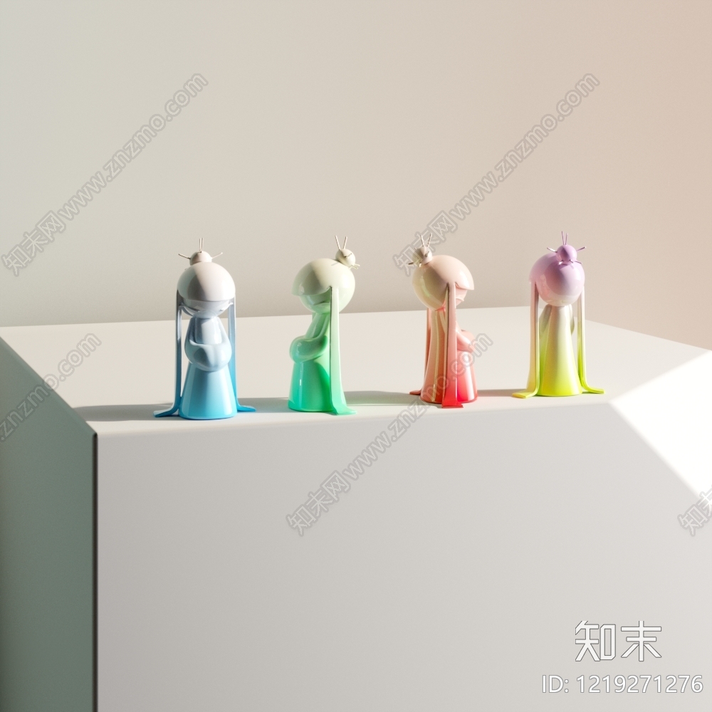 极简主义摆件组合3D模型下载【ID:1219271276】