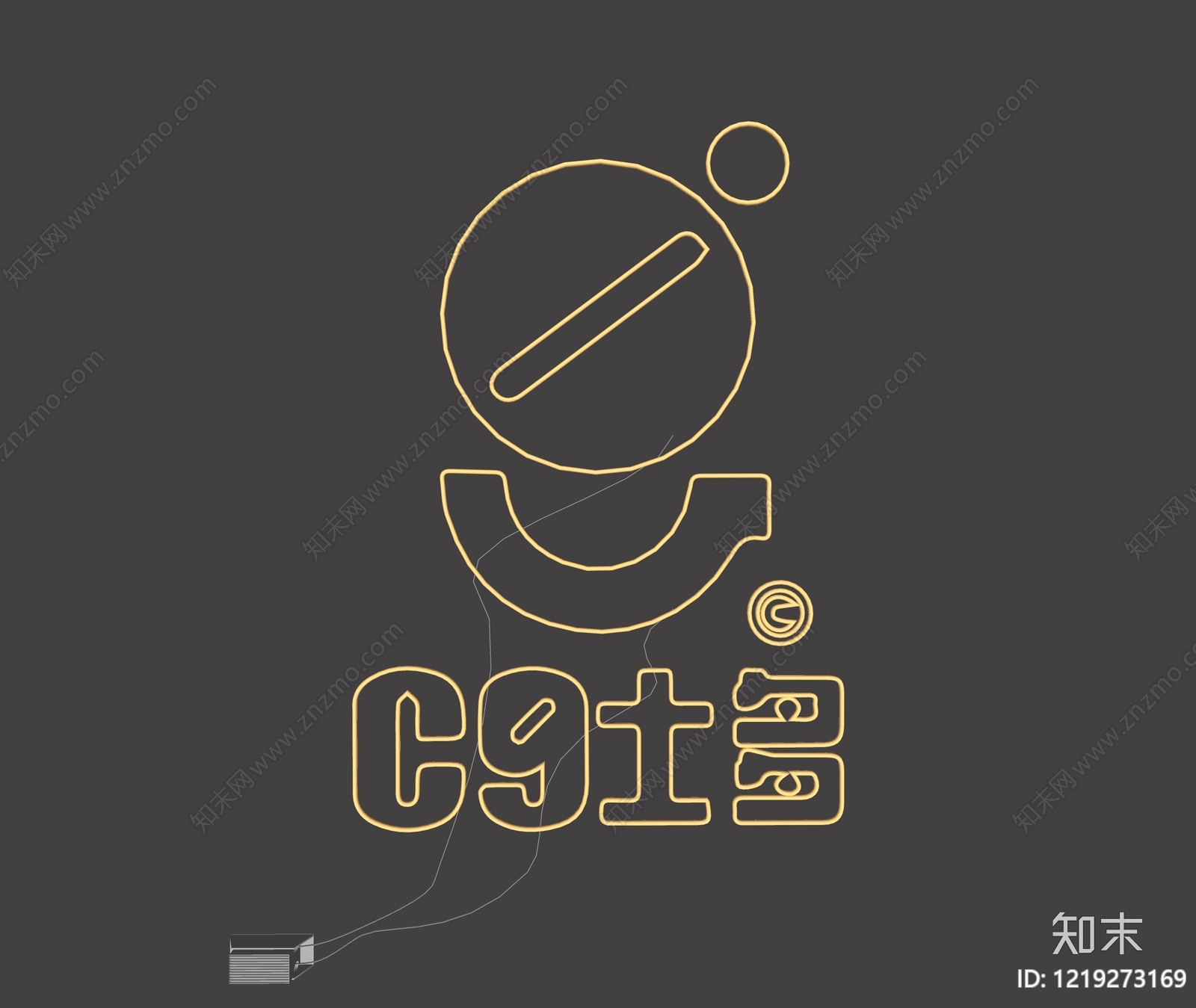 现代霓虹灯SU模型下载【ID:1219273169】