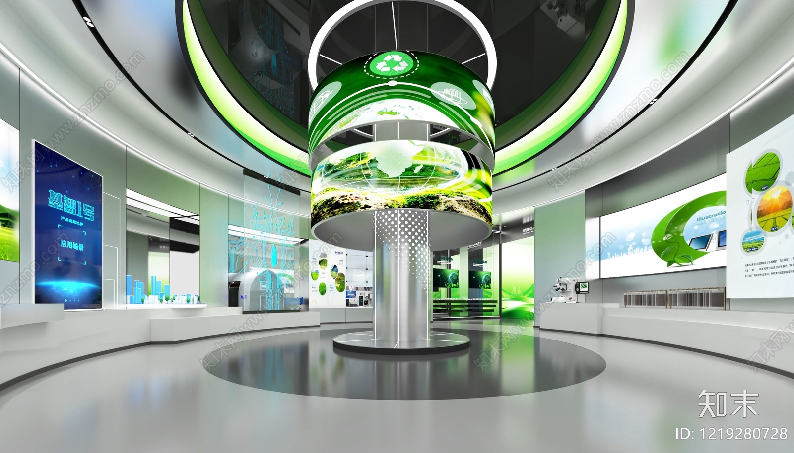 现代主义农业展厅3D模型渲染效果图
