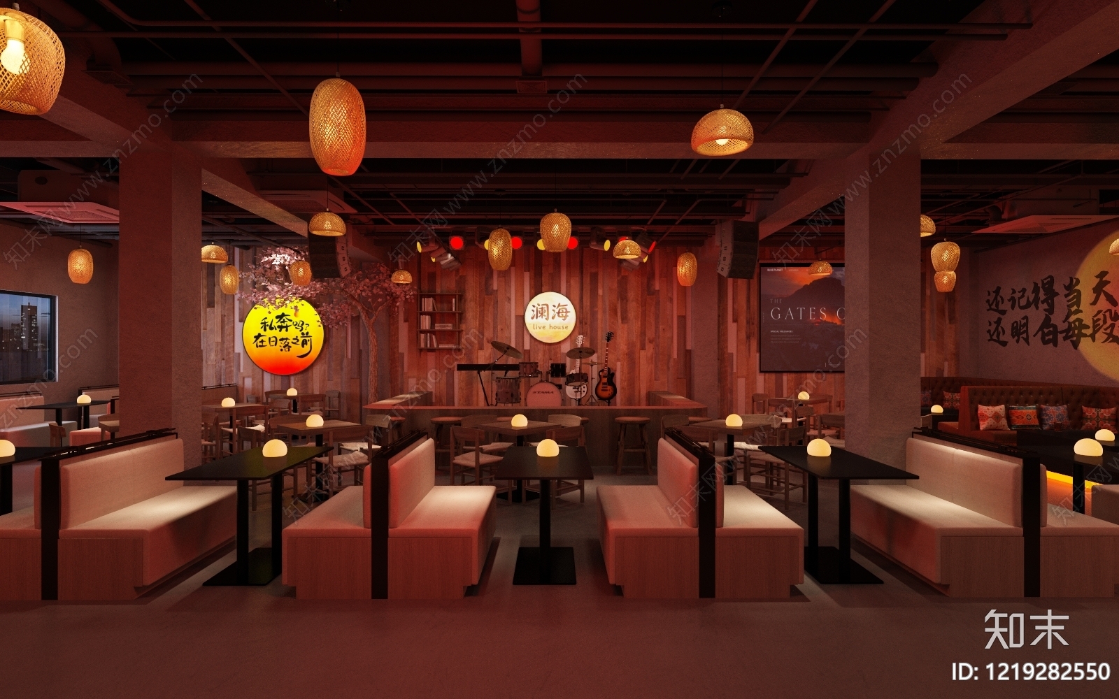 复古工业风酒馆3D模型下载【ID:1219282550】